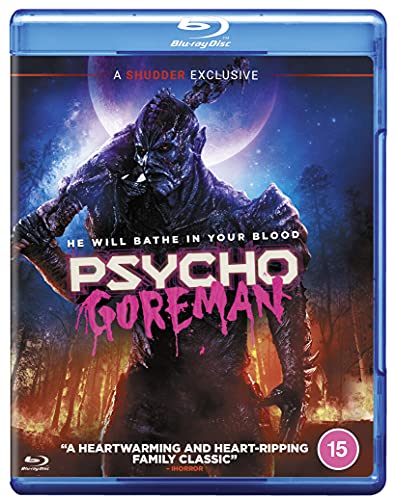 Blu-ray cover for horror film "Psycho Goreman" featuring a monstrous figure.