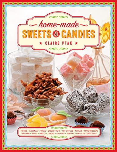 Cookbook cover featuring colorful displays of homemade sweets and candies.