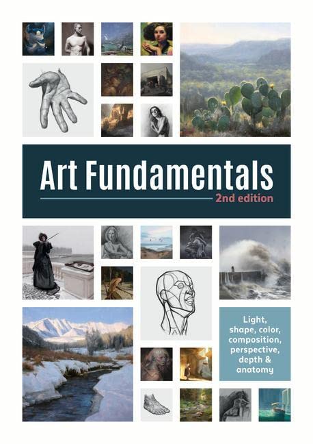 Book cover featuring a collage of various artistic studies, sketches, and landscape paintings.