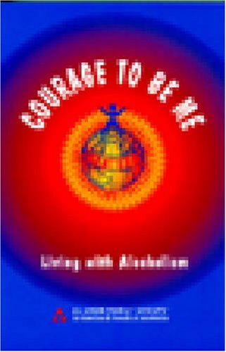 Book cover: "Courage To Be Me," with abstract orange and red design.