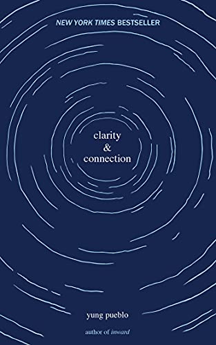Book cover with white circular lines on a dark blue background and centered text.