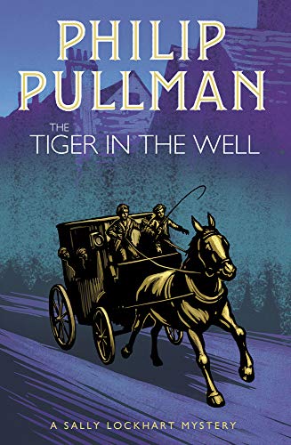 Book cover: horse-drawn carriage with two figures, teal and gold tones.