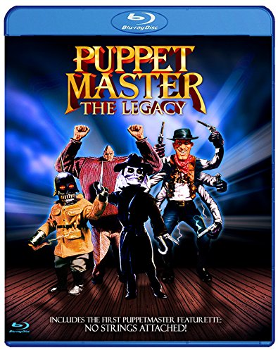 Puppet Master The Legacy" Blu-ray cover featuring four menacing puppets.