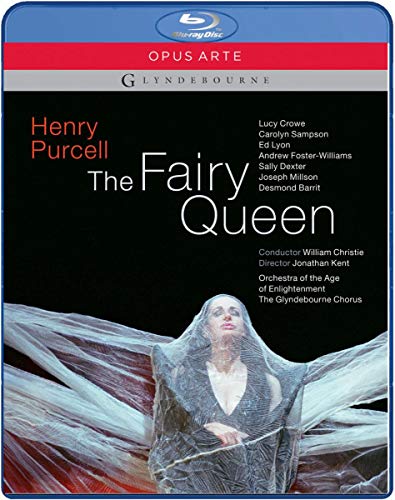 Blu-ray case for Purcell's "The Fairy Queen" opera, featuring a draped figure.