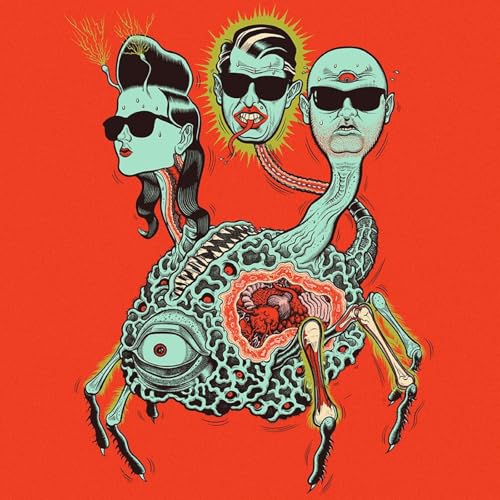 Puscifer album cover: three figures with surreal, alien-like features.