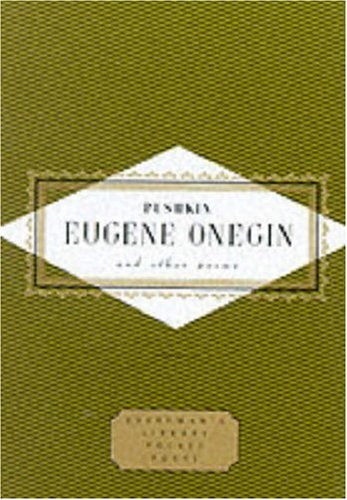 Green book cover with white diamond-shaped title: "Eugene Onegin and other poems.