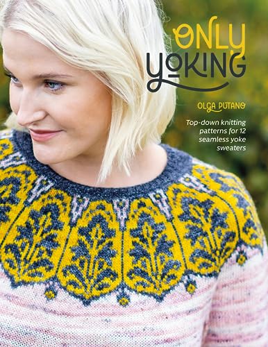 A blonde woman wears a yellow and blue patterned yoke sweater on a book cover.