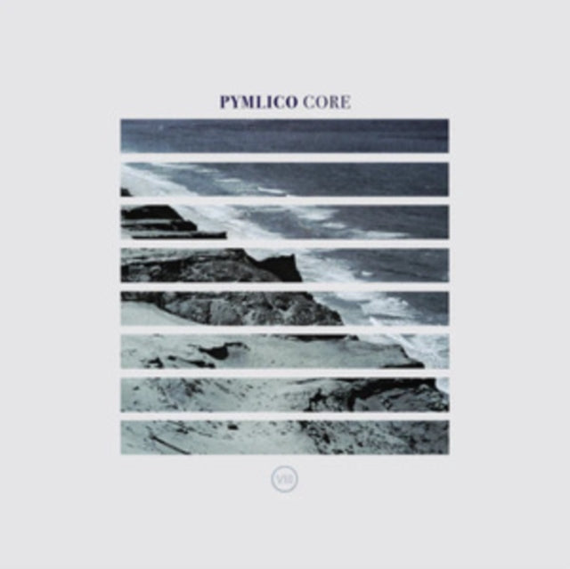Pymlico Core" vinyl album cover with a coastal landscape divided into stripes.
