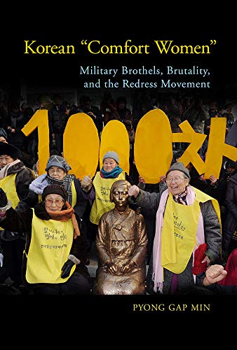 Book cover depicting a statue and protestors with yellow signs.