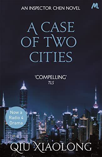 Book cover: “A Case of Two Cities” by Qiu Xiaolong, city skyline.