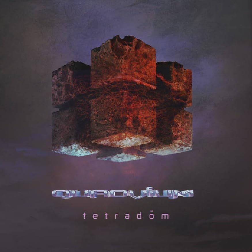 CD cover: stacked, textured cubes with "Quadvium - Tetradom" text.
