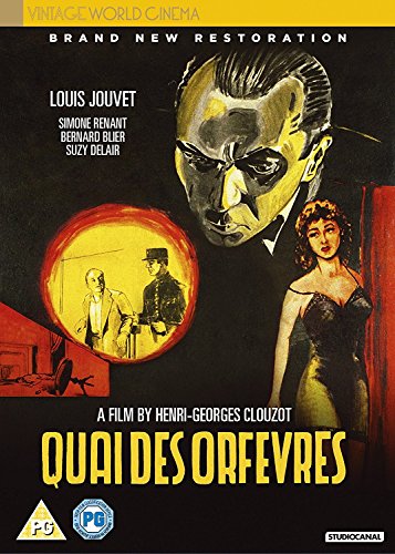 DVD cover for Quai Des Orfevres featuring a man's face and a woman.
