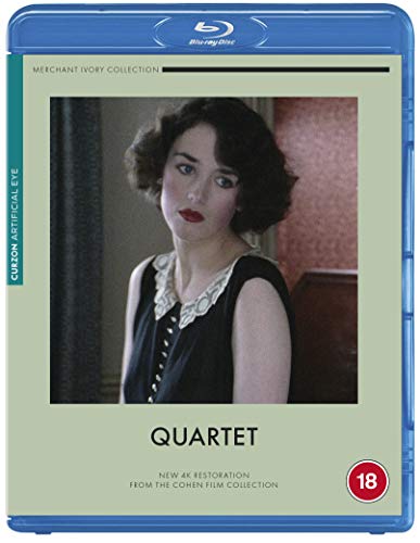 Quartet" Blu-ray cover featuring a portrait of Isabelle Huppert.