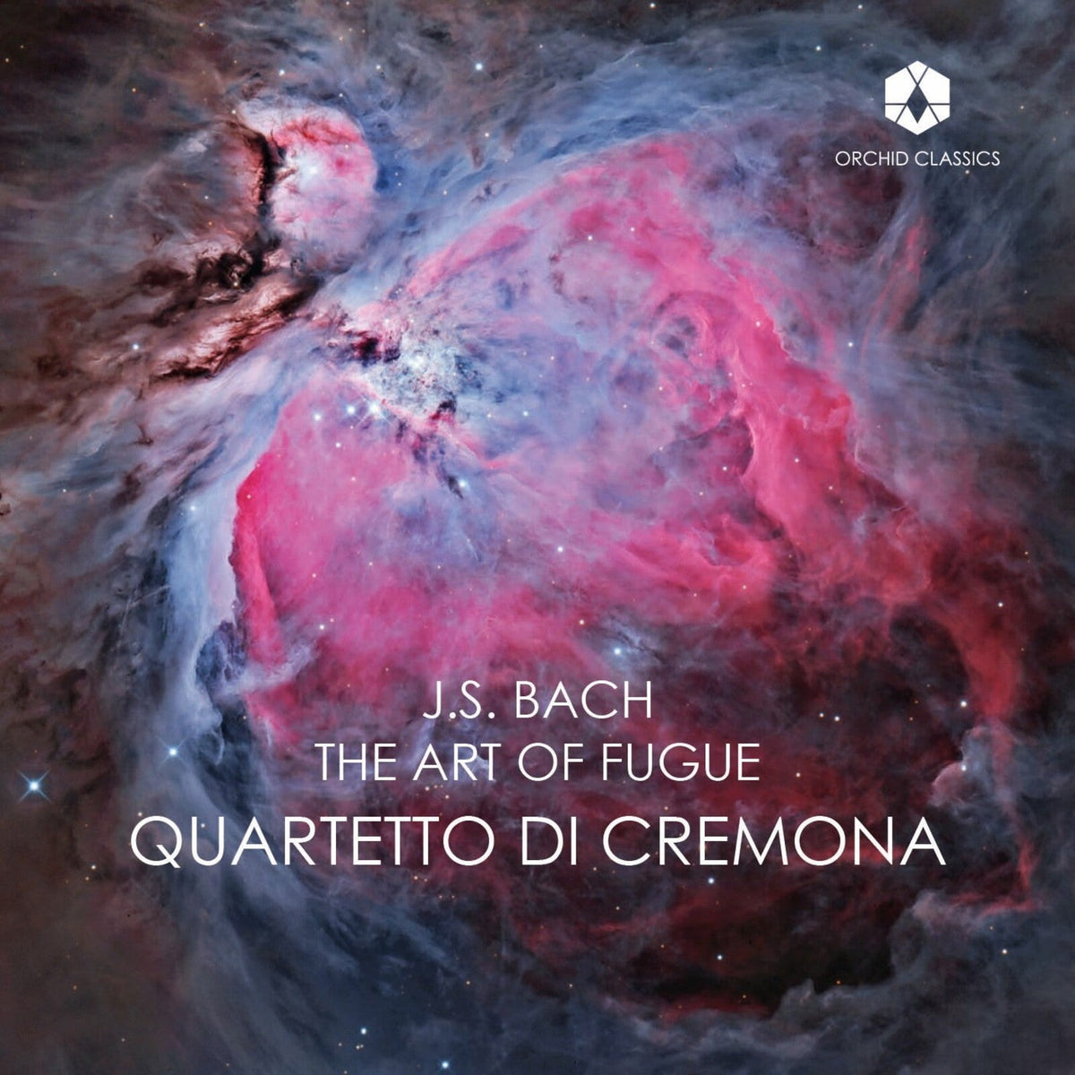 CD cover with nebula image, text: “J.S. Bach, The Art of Fugue”.