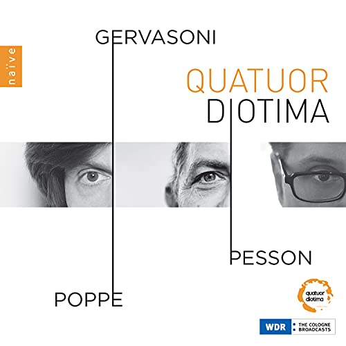 CD cover with portrait of a man in glasses and text: Quatuor Diotima.