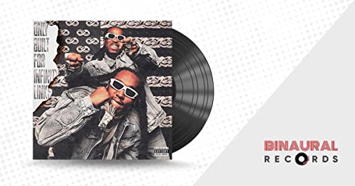 Vinyl record and cover featuring two men in sunglasses and denim jackets.