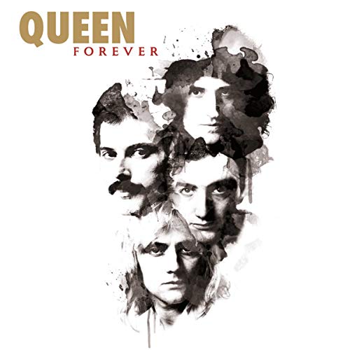 Queen Forever CD cover with a black and white portrait of the band.