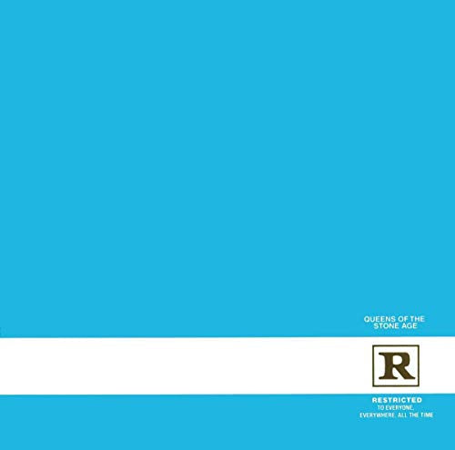 Queens of the Stone Age "Rated R" vinyl album cover, blue with an "R" rating.