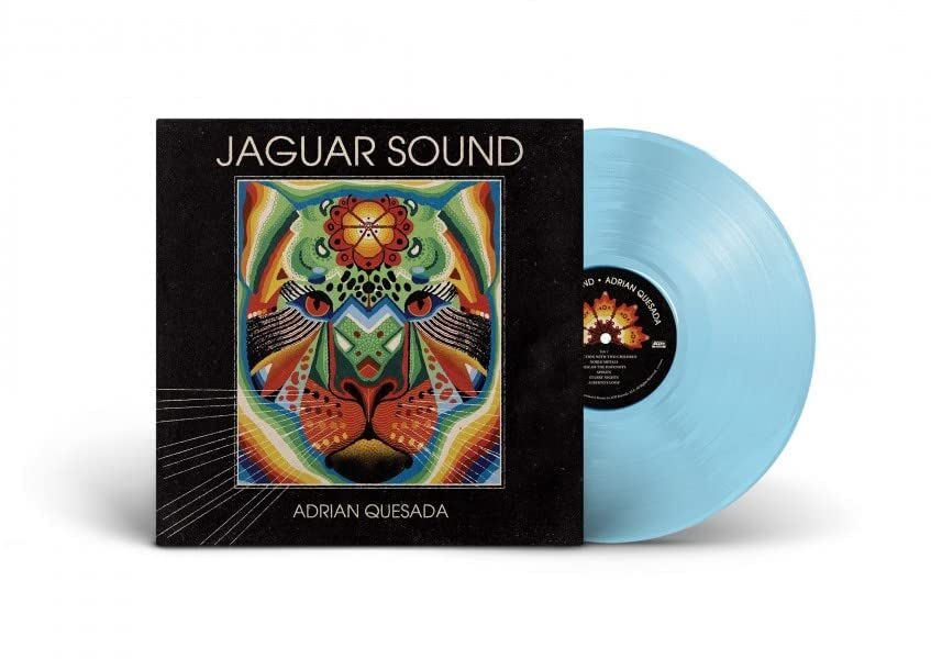 Jaguar Sound" vinyl record with colorful jaguar artwork and light blue disc.
