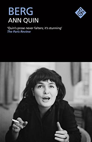 Book cover for Berg by Ann Quin featuring a black and white author portrait.
