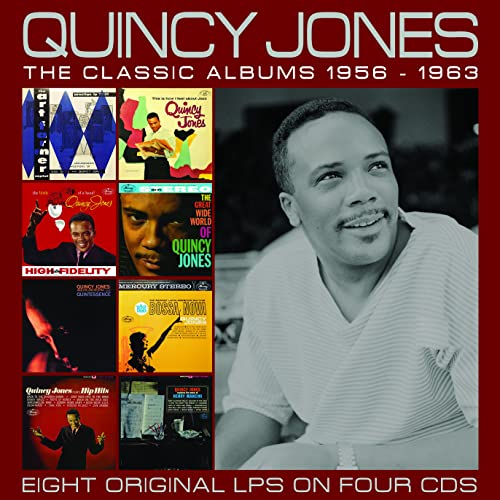 Quincy Jones album cover featuring portraits and album art collage.