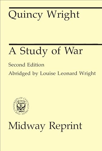 Book cover: "A Study of War" by Quincy Wright, second edition.