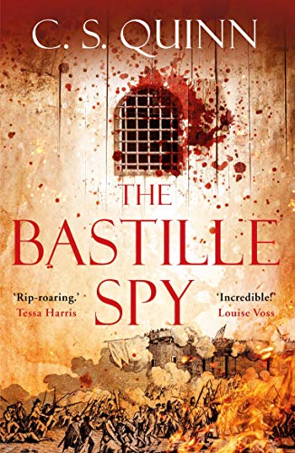 Book cover: “The Bastille Spy” with a prison window and battle scene.