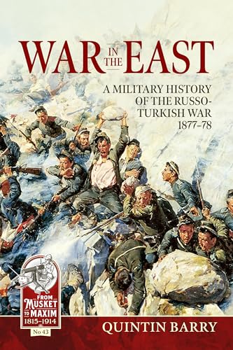 Book cover featuring soldiers in battle among rocks with title War in the East.