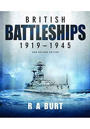 Book cover: "British Battleships 1919-1945" featuring a grey warship at sea.