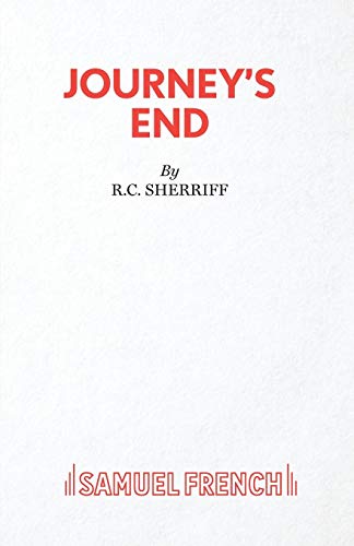 Cover of "Journey's End" play by R.C. Sherriff, red text on white.