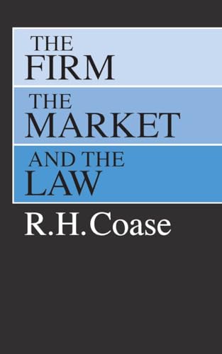 Book cover for "The Firm" by R.H. Coase, with blue and white text.