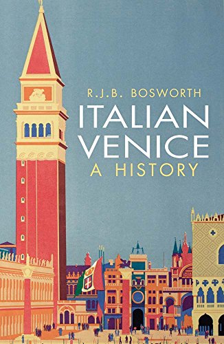 Book cover: "Italian Venice: A History" with a red bell tower illustration.