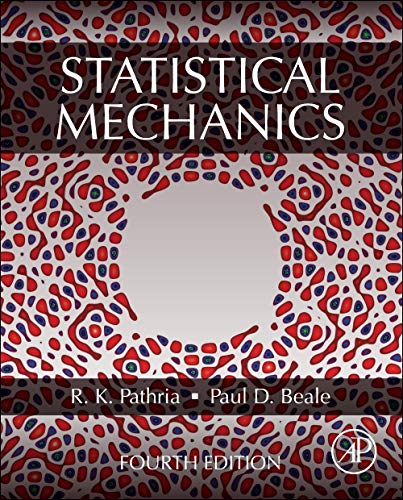 Textbook cover for "Statistical Mechanics," fourth edition, with abstract pattern.