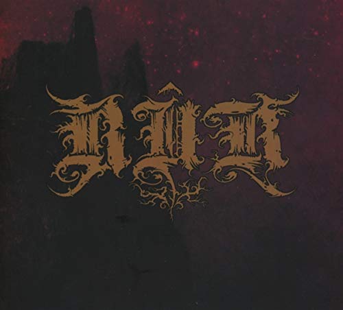 Dark album cover with ornate, gothic lettering and a castle silhouette.