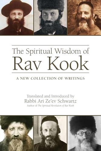 Book cover featuring portraits of Rav Kook and text title The Spiritual Wisdom of Rav Kook.