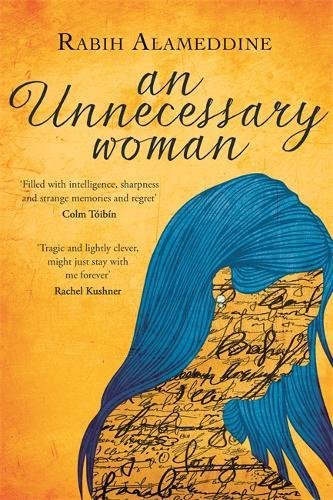Book cover with yellow background, blue hair illustration, and cursive text overlay.