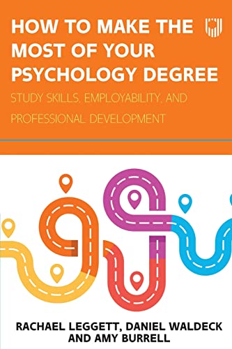 Book cover: "How to Make the Most of Your Psychology Degree" with colorful road illustration.