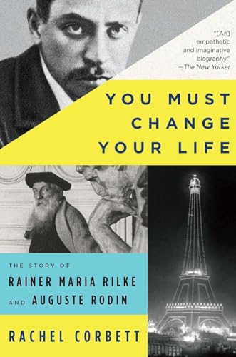 Book cover featuring portraits of Rilke and Rodin, with the Eiffel Tower.
