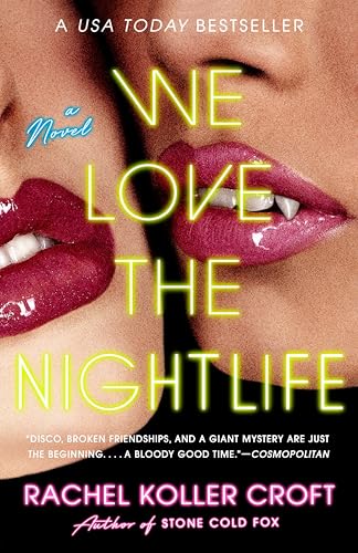 Book cover featuring close-up of two people with visible vampire fangs.