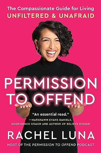 Book cover featuring Rachel Luna smiling, with bold pink and white text.