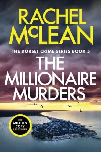 Book cover with title and author name on a background with crime scene elements.