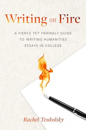 Book cover titled Writing on Fire with a pen writing flames on paper.