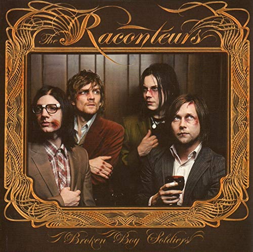 The Raconteurs album cover featuring four men with distressed appearances.