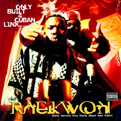 Raekwon and Ghostface Killah pose in a red-lit setting for the album cover art.