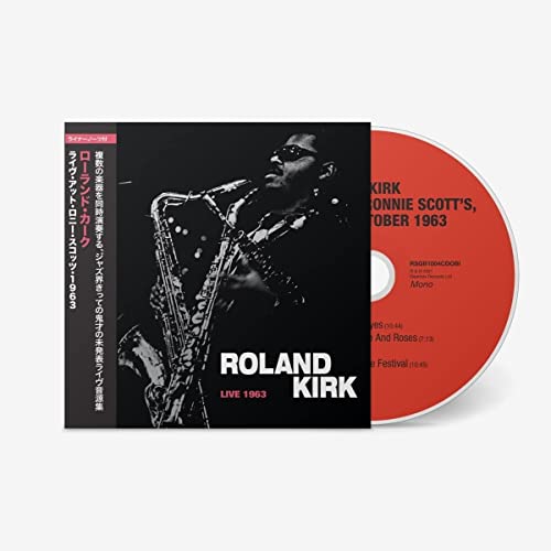 CD cover featuring Rahsaan Roland Kirk playing multiple saxophones.