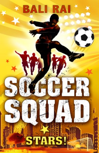 Book cover: soccer player kicking a ball with teammates in background.