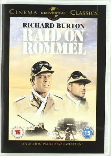 DVD case for "Raid on Rommel" with Richard Burton in military attire.
