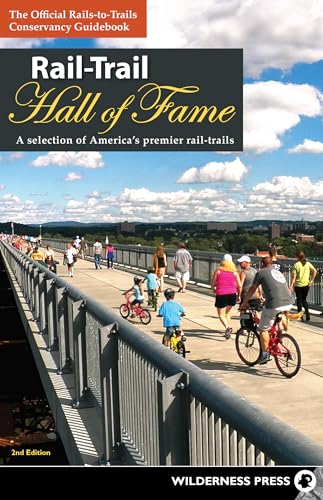 Book cover featuring people biking and walking on a rail-trail bridge.
