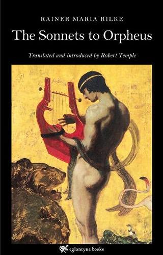 Book cover: a nude man playing a red lyre, with a panther and swan.