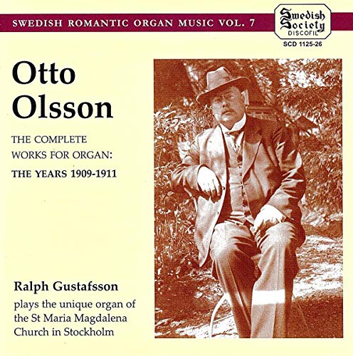 CD cover featuring a sepia-toned portrait of composer Otto Olsson.